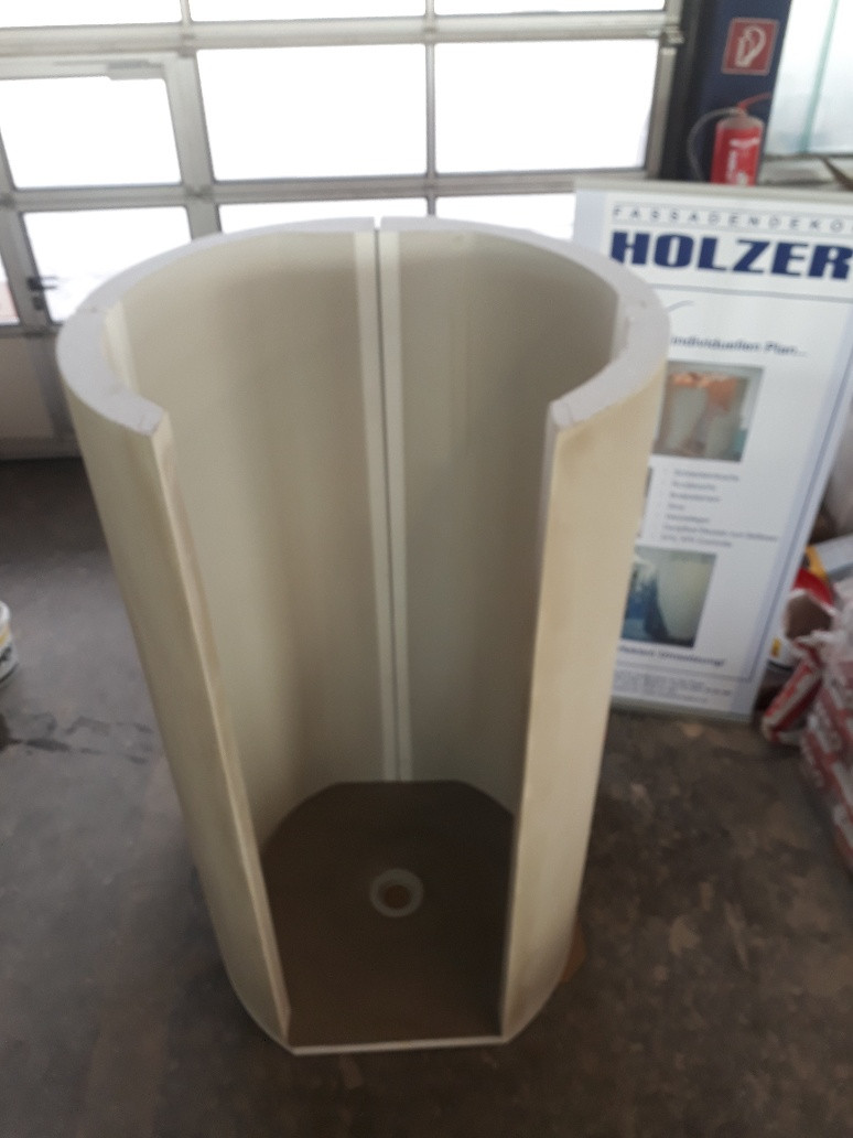 Modell Rundo -Schneckenduschen Bausatz mit Bodenelement - Produktansicht